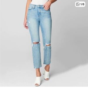 Blank NYC Light Blue Distressed Cropped Jeans